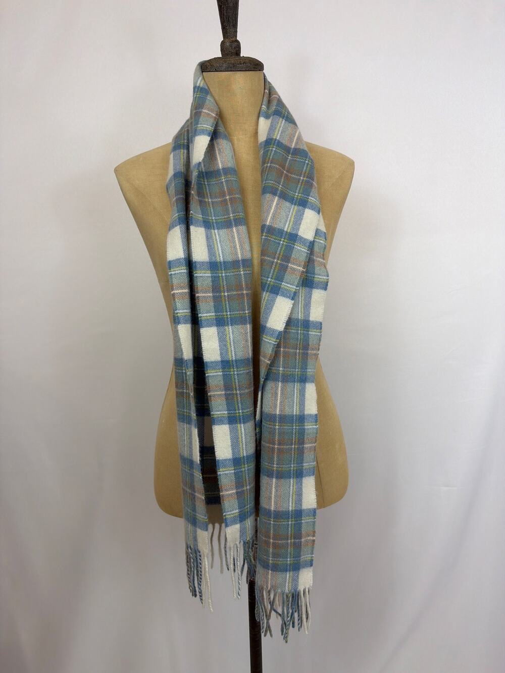 Kiltane Multicolored Plaid Cashmere Scarf Made In Scotland
